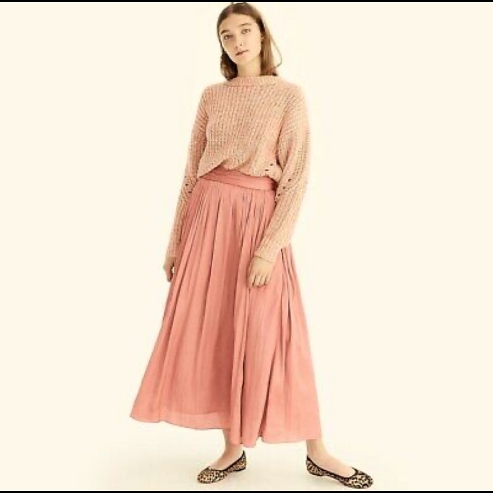 NWT JCrew Point Sur Crinkle Maxi Skirt